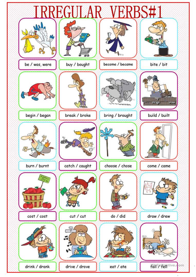 Irregular verbs with pictures