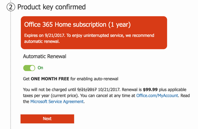 Microsoft Office 365 Product Key Activation